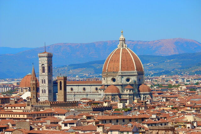 Blick auf den Duomo und Giottos Glockenturm