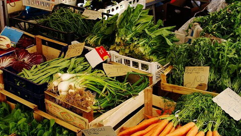 Ein Markt in Italien