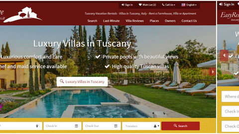 Neue Tuscany Villas Webseite