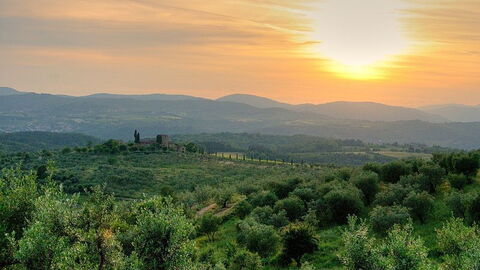 Ansicht der Landschaft rund um Florenz