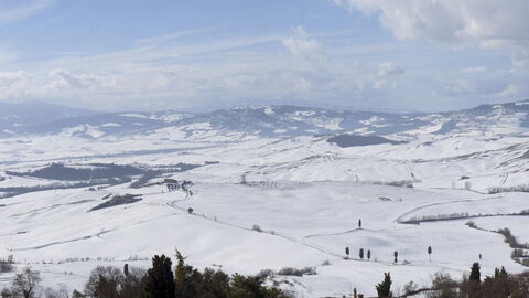 Winterlandschaft in der Toskana