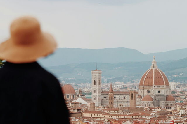 Den Blick auf Florenz aufnehmen