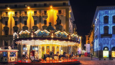 Das Karussell in Florenz an Weihnachten