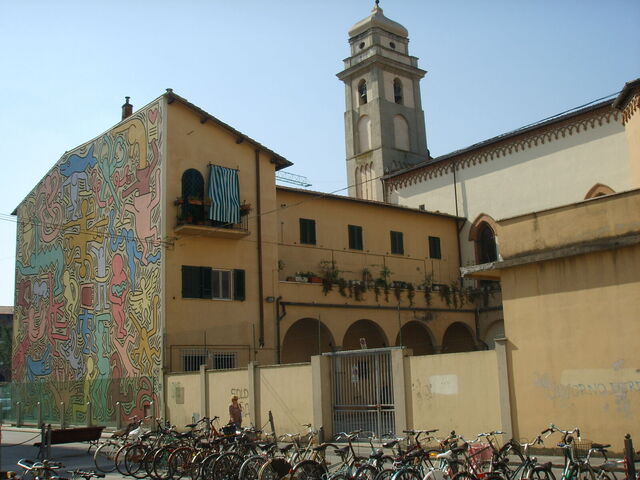 Harings "Tuttomondo" auf der Seite der St. Antonio in Pisa