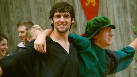 Schauspieler in Renaissance Kostümen