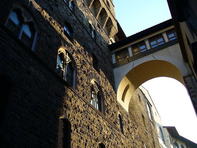 Vasari Korridor an den Palazzo Vecchio verbunden