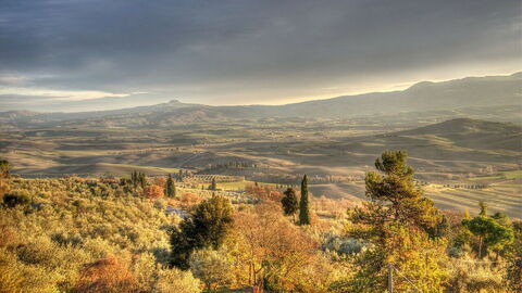 Die Landschaft von Siena