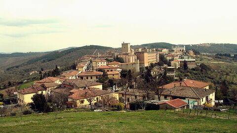Blick auf Castellina in Chianti