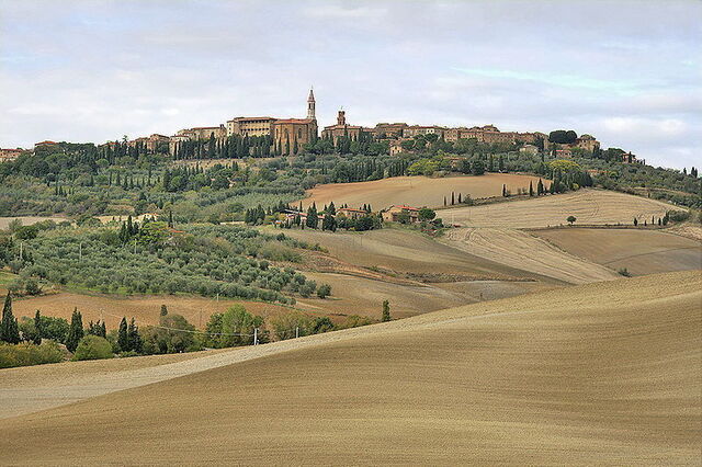 Ansicht auf den Ort Pienza