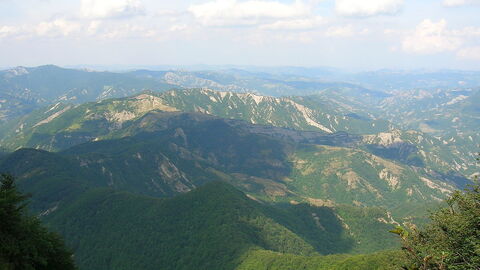 Aussicht von dem Casentinesi Nationalpark