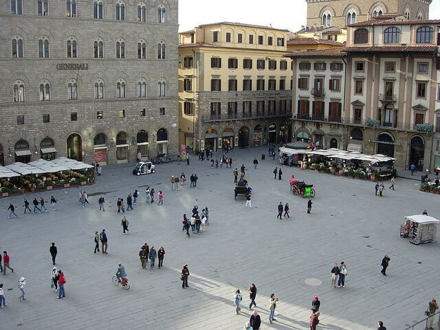 Die Piazza della Signoria in Florenz