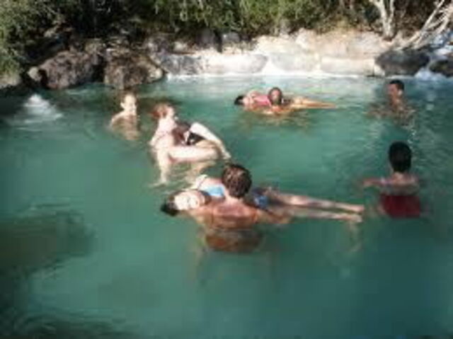 Ein Mineral reiches Thermal Pool