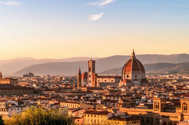 Florenz Skyline bei Sonnenuntergang