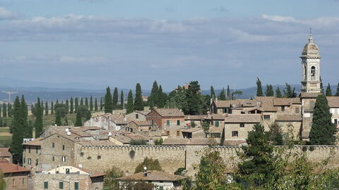 Blick auf San Quirico d'Orcia