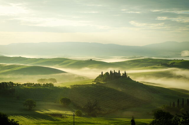 Nebel im Val D'Orcia
