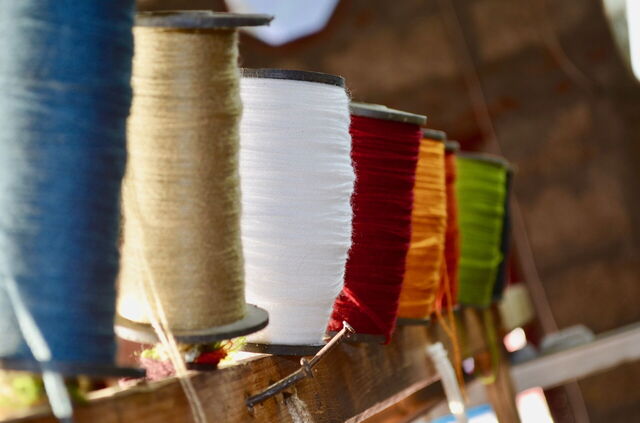 Bunte Wolle