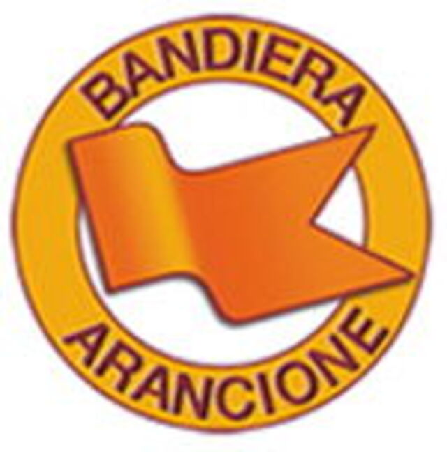 Das Orange Fahnen Emblem