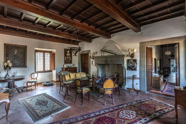 Castello Uliveta, Wohnzimmer