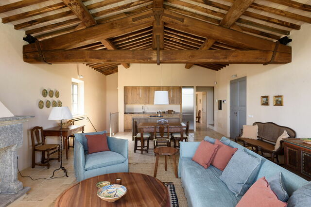 Podere D'Asso, Wohnzimmer