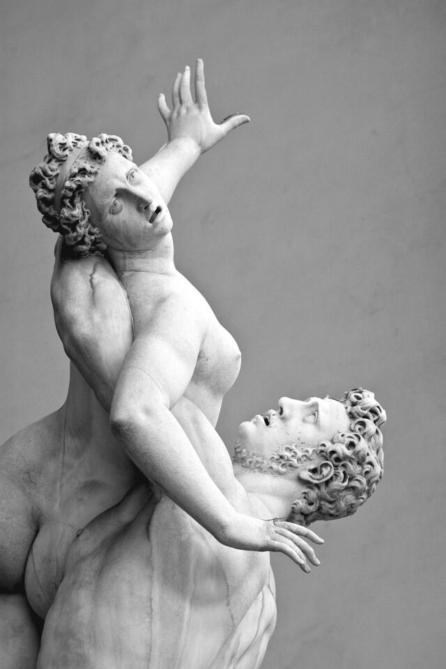 Giambologna, Vergewaltigung der Sabiner Frauen, Ausschnitt