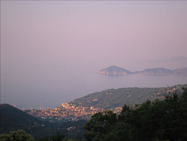 Marciana beim Sonnenuntergang