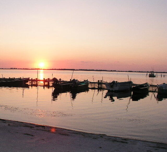 Orbetello Lagune bei Sonnenuntergang