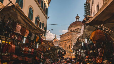 Ein Markt in Florenz