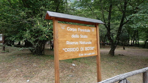 Orrido di Botri, Eingang
