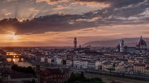 Florenz bei Sonnenuntergang