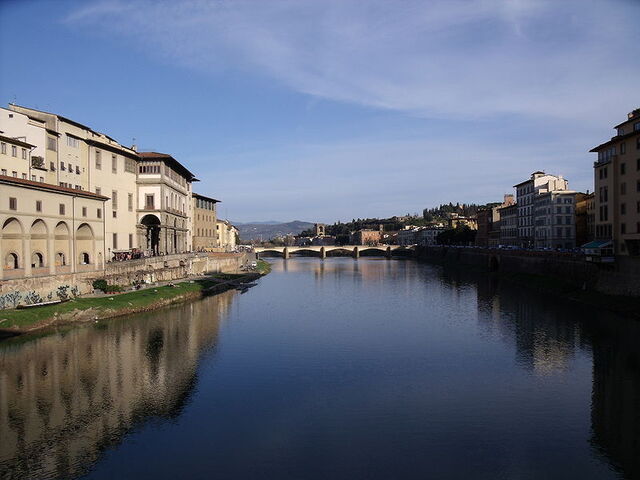 Blick auf den Fluß Arno