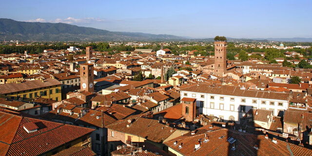 Sicht über die Stadt Lucca