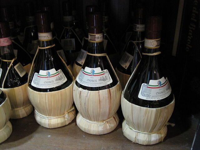 Chianti Weinflaschen