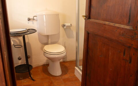 Casa Di Vignolo: Toilleten Sitz, Toilette, Armatur, Holz, Badezimmer, Fussboden, Flooring, Braun, Installation, Zimmer