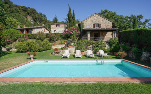 Villa San Lorenzo: Schwimmbad, Eigentum, Haus, Grundeigentum, Gras, Estate, Gebäude, Zuhause, Wohngebiet, Villa