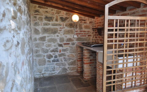 La Gropina Di Loro Ciuffenna: Mauerwerk, Wand, Gebäude, Zimmer, Backstein, Holz, Steinwand