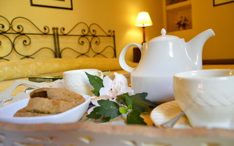 Villa Santa Maria: Frühstück, Essen, Mahlzeit, Gericht, Tabelle, Küche, Brunch, Zimmer, Geschirr, Servierware