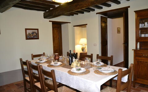 Villa Il Borgo: Zimmer, Eigentum, Esszimmer, Gebäude, Tabelle, Restaurant, Möbel, Haus, Interior Design, Grundeigentum