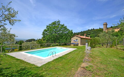 Villa Il Palazzone: Eigentum, Schwimmbad, Haus, Grundeigentum, Estate, Gebäude, Zuhause, Gras, Wohngebiet, Urlaub