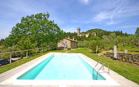 Villa Il Palazzone: Schwimmbad, Eigentum, Grundeigentum, Estate, Haus, Gebäude, Wohngebiet, Zuhause, Villa, Freizeit