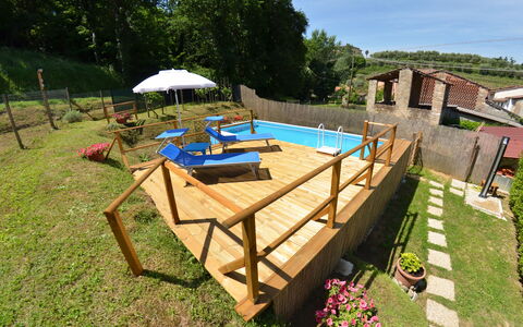 La Piccola Margherita: Eigentum, Schwimmbad, Haus, Hinterhof, Freizeit, Grundeigentum, Gras, Gebäude, Schatten, Urlaub