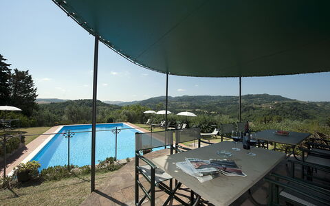 Villa Dorella Di Montaperti: Eigentum, Haus, Schatten, Grundeigentum, Urlaub, Zuhause, Gebäude, Schwimmbad, Zimmer, Tabelle