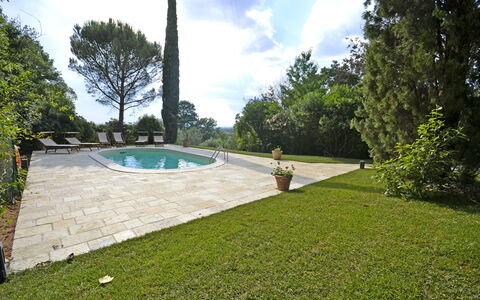 Villa Del Castagno: Eigentum, Gras, Estate, Grundeigentum, Rasen, Haus, Baum, Schwimmbad, Garten, Grundstueck