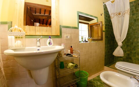 Podere L'istrice: Badezimmer, Zimmer, Eigentum, Toilette, Interior Design, Toilleten Sitz, Armatur, Wand, Fussboden, Zapfhahn