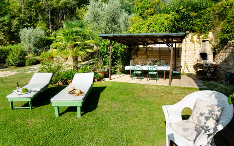 Podere L'istrice: Eigentum, Hinterhof, Garten, Haus, Gras, Garten, Möbel, Rasen, Landscaping, Terrasse
