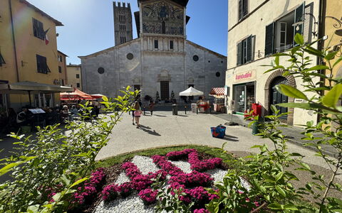 Casina Bella Di Lucca: Gebäude, Fenster, \Stadt, Fassade, Blumentopf, Regenschirm, Tisch Im Freien, Gartenmöbel, Zimmerpflanze, Stadtplatz