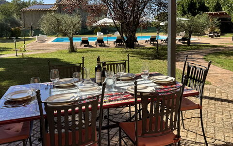 Paolotti: Möbel, Tabelle, Stuhl, Küche & Esszimmer Tisch, Gartenmöbel, Tisch Im Freien, Schatten, Garten, Hinterhof, Tischdecke