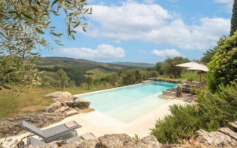 Camporempoli: Landschaft, Schwimmbad, Garten, Landscaping, Water Feature, Flagstone, Villa, Hinterhof