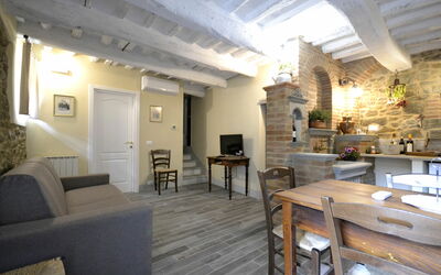 Living room and kitchen