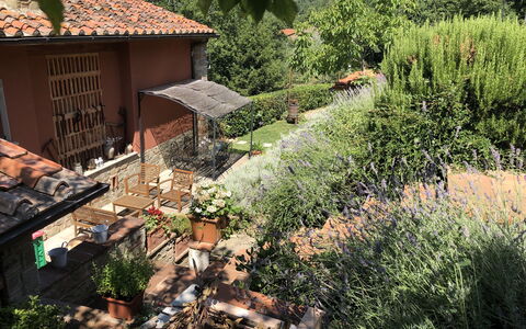 Villa Fusai: Eigentum, Garten, Dach, Haus, Biome, Landschaft, Garten, Gebäude, Gras, Hinterhof