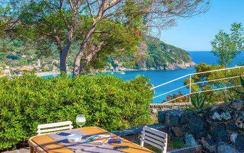 Il Giardino Sul Mare - Levanto: Eigentum, Vegetation, Grundeigentum, Baum, Urlaub, Tourismus, Haus, Freizeit, Landschaft, Bucht